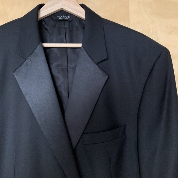 Jos A Bank Taxedo Men’s Size 46 R Wool‎ Signature Collection Notch Lapel Blazer - Picture 2 of 16